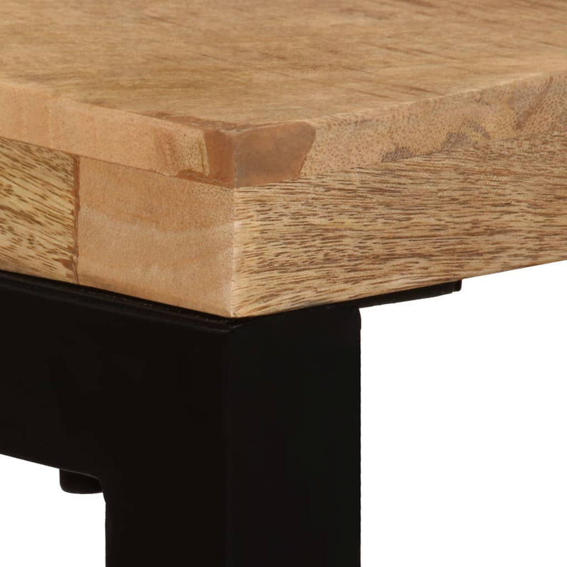 vidaXL Console Table 120x35x76 cm Solid Wood Mango and Steel