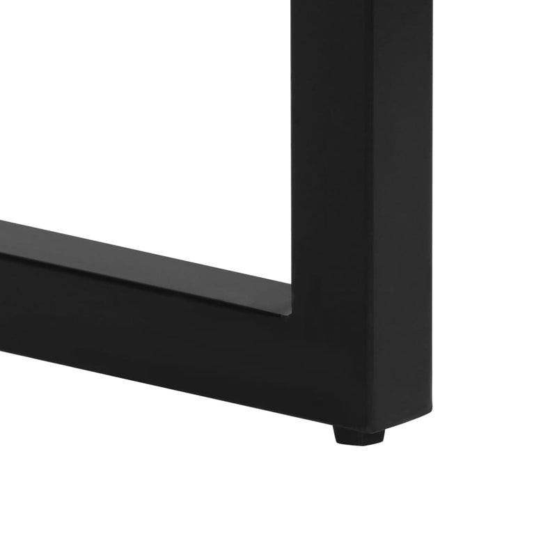 vidaXL Console Table 120x35x76 cm Solid Wood Mango and Steel