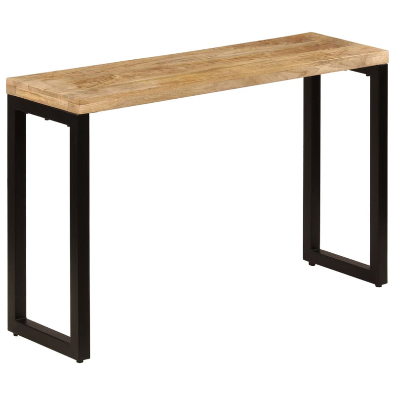 vidaXL Console Table 120x35x76 cm Solid Wood Mango and Steel