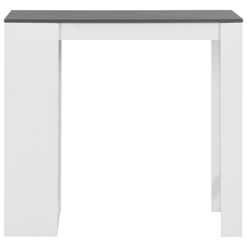 vidaXL Bar Table with Shelf White 110x50x103 cm