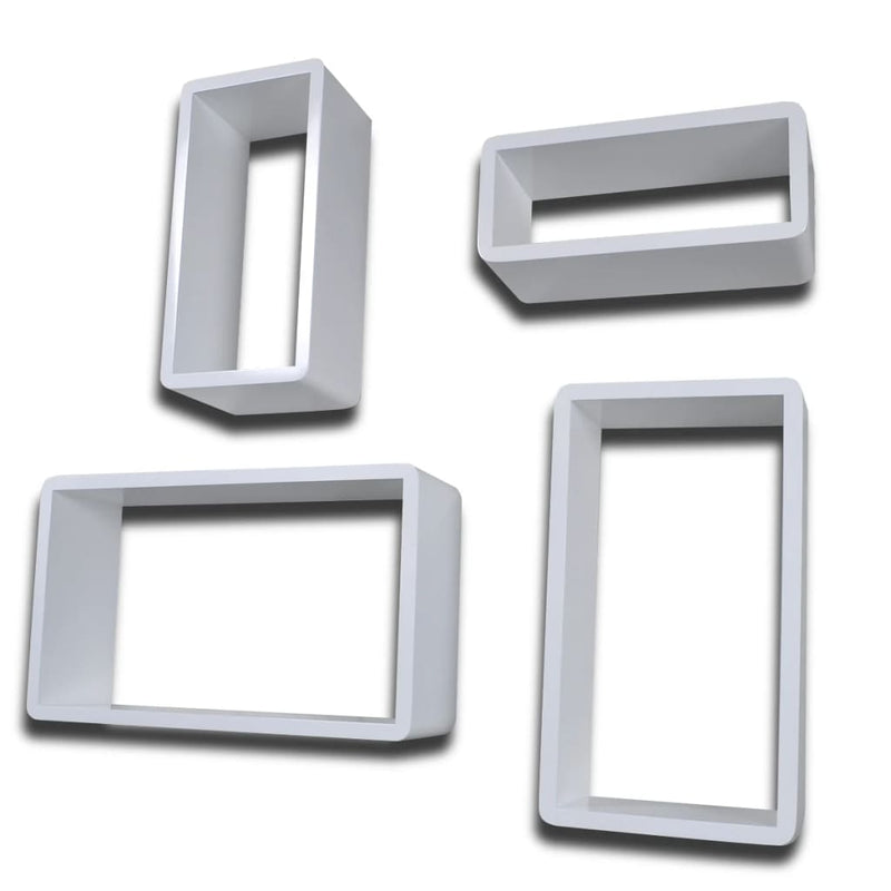 vidaXL Wall Cube Shelves 8 pcs White