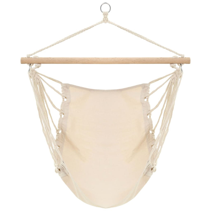 vidaXL Swing Chair Fabric Cream White