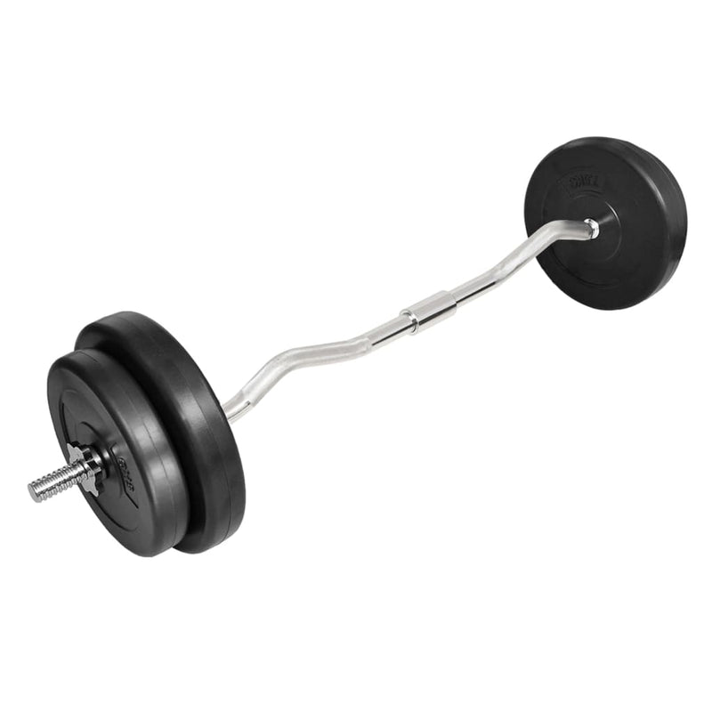 vidaXL Curl Bar with Weights 30 kg