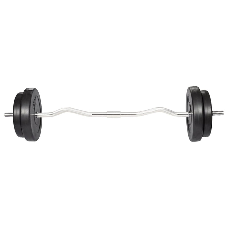 vidaXL Curl Bar with Weights 30 kg