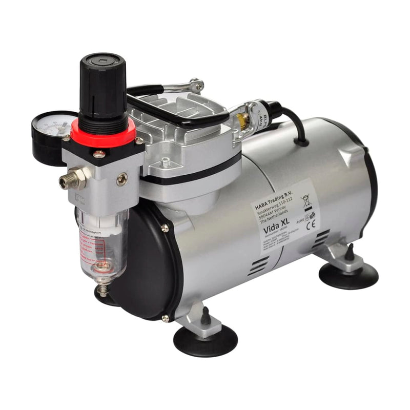 vidaXL Airbrush Compressor Set with 2 Pistols