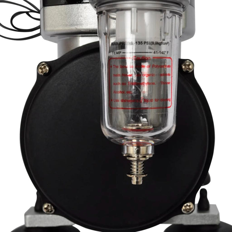 vidaXL Airbrush Compressor Set with 2 Pistols