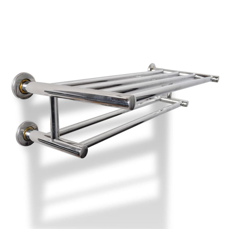 vidaXL Stainless Steel Towel Rack 6 Tubes