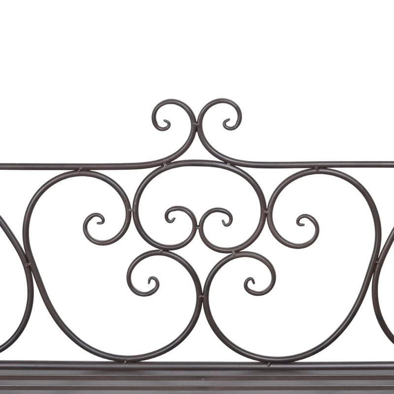 vidaXL Garden Bench 132 cm Steel Antique Brown
