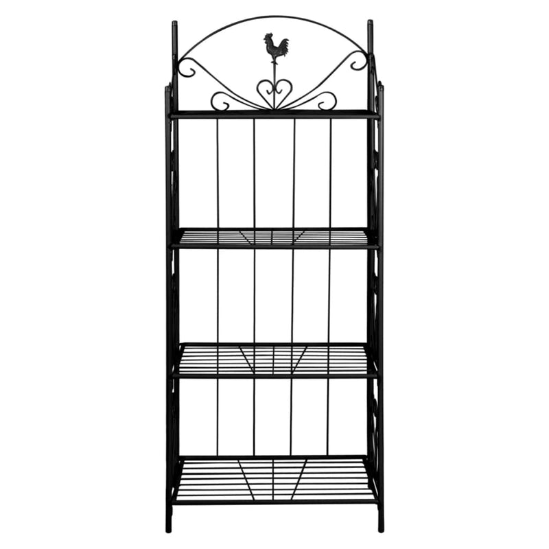 vidaXL Plant Rack Square Black