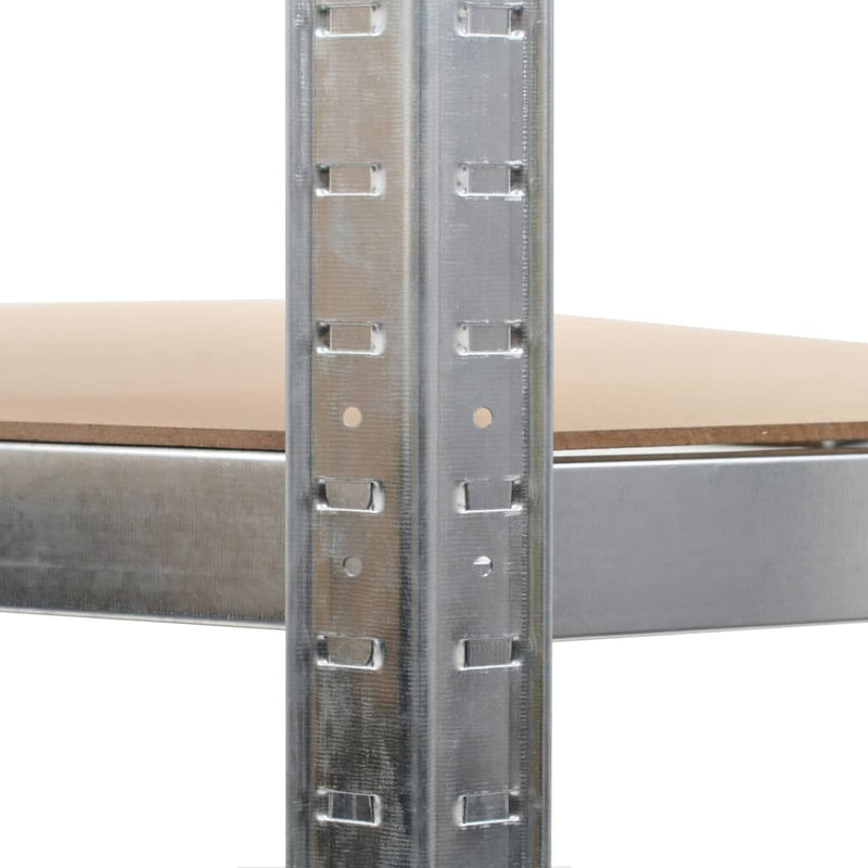 vidaXL 5-Layer Storage Shelf Silver Steel&Engineered Wood