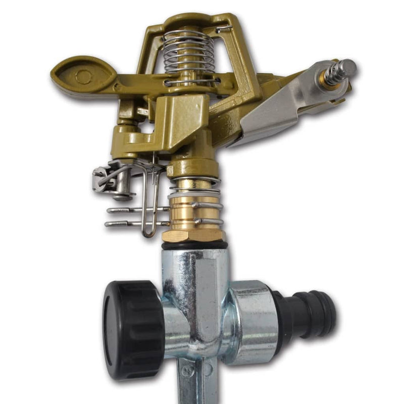 vidaXL Impulse Sprinklers Garden Watering Zinc Metal Spike 2 pcs