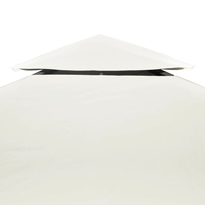 vidaXL Waterproof Gazebo Cover Canopy 310 g / m² Cream White 3 x 3 m