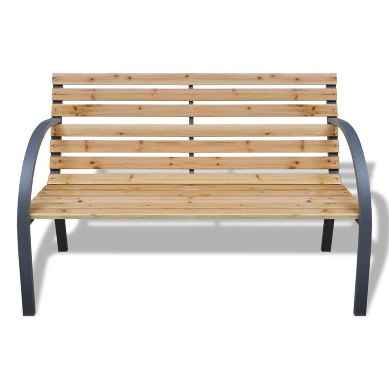 vidaXL Garden Bench 120 cm Wood and Iron
