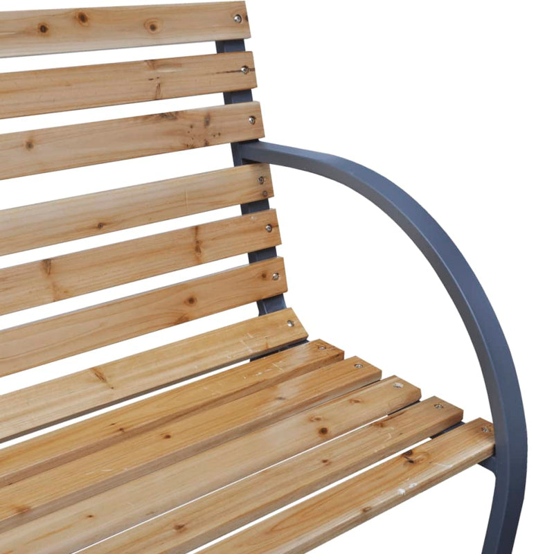 vidaXL Garden Bench 120 cm Wood and Iron