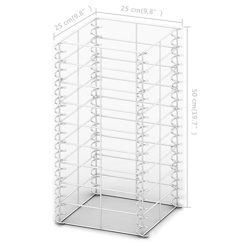 vidaXL Gabion Set 3 pcs Galvanised Wire 25x25x50 cm