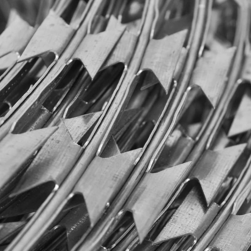 vidaXL Razor Wire Helical Wire Roll Galvanised Steel 60 m