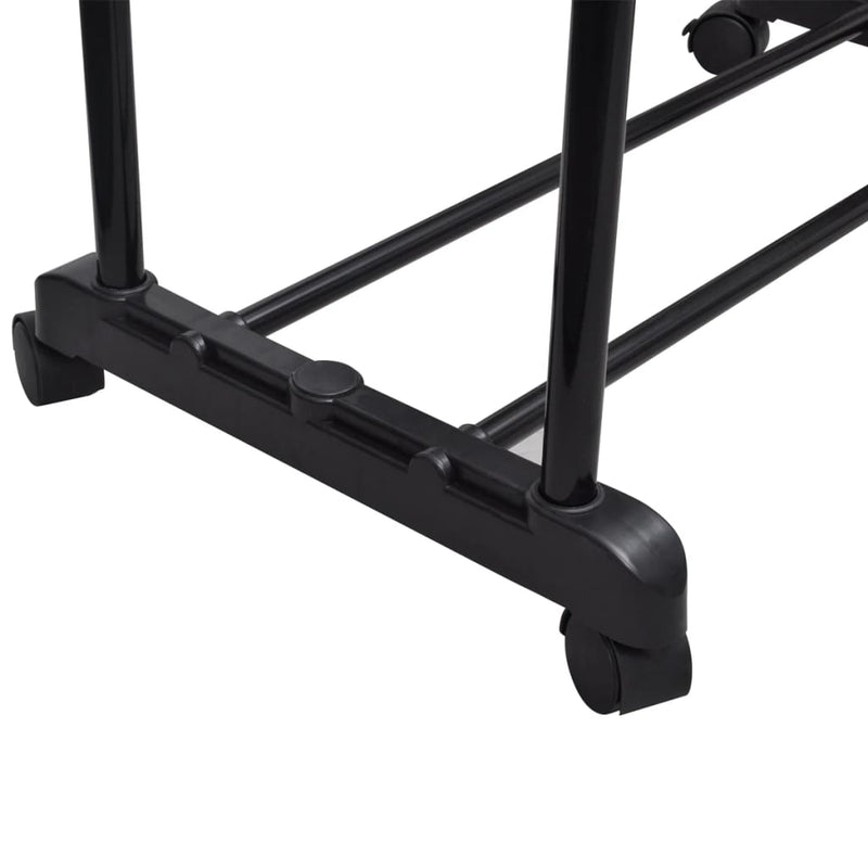 vidaXL Adjustable Clothes Rack with 2 Hanging Rails 2 pcs