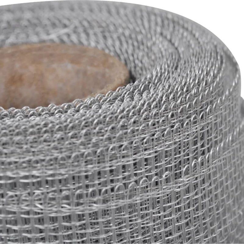 vidaXL Mesh Screen Aluminium 100x500 cm Silver