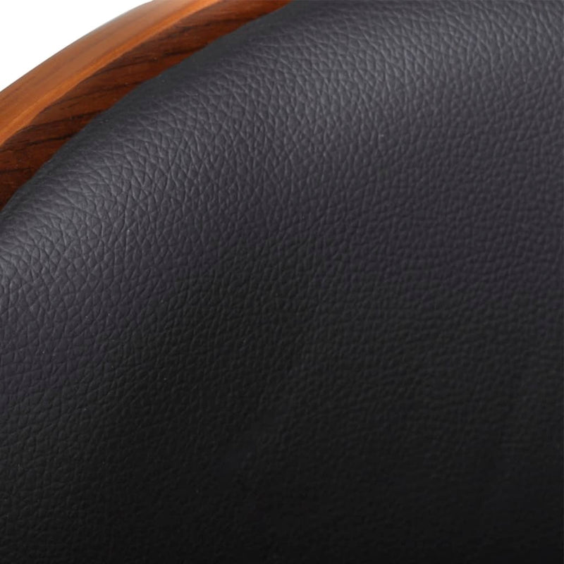 vidaXL Bar Stool Bent Wood and Faux Leather