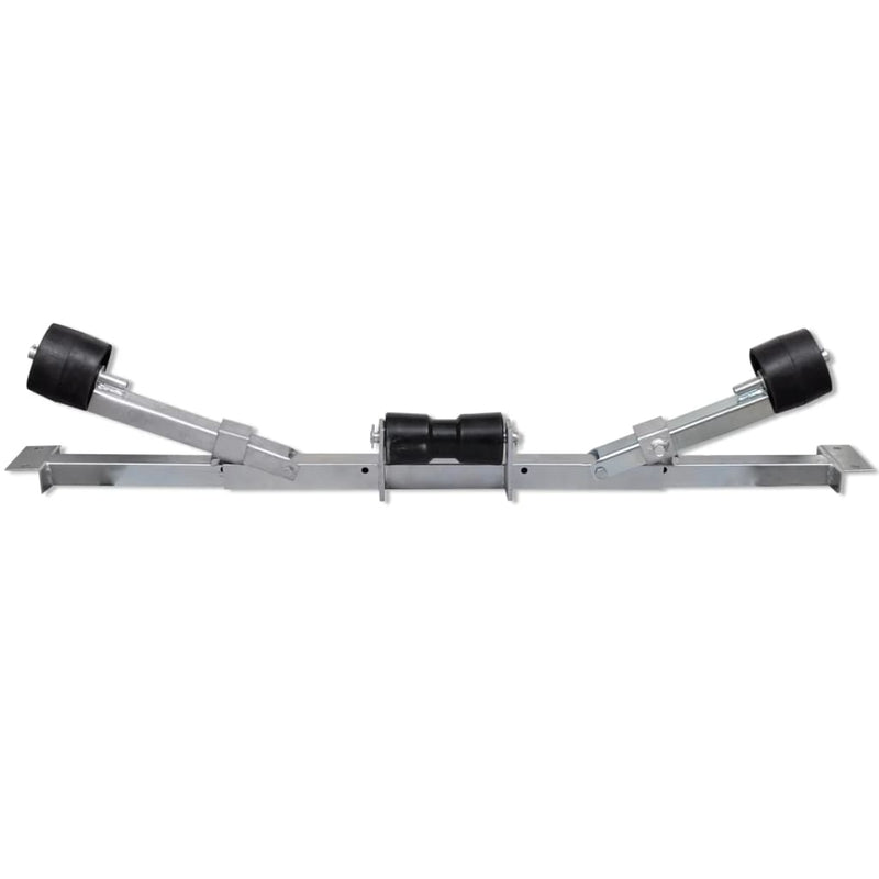 vidaXL Boat Trailer Bottom Support Bracket with Keel Rollers