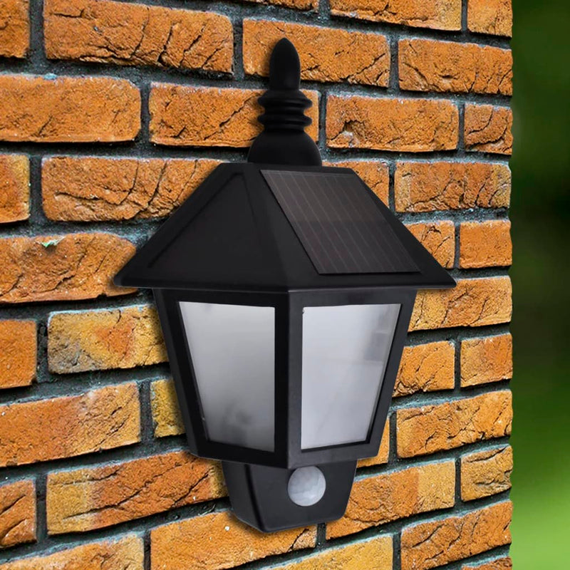 vidaXL Solar Wall Lamp with Motion Sensor 2 pcs