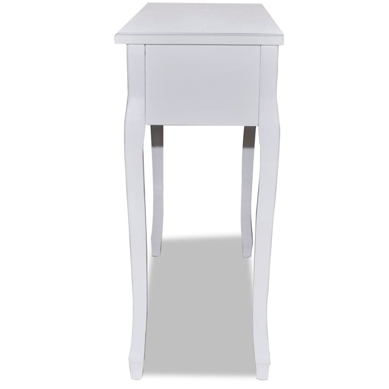 vidaXL Dressing Console Table with Three Drawers White