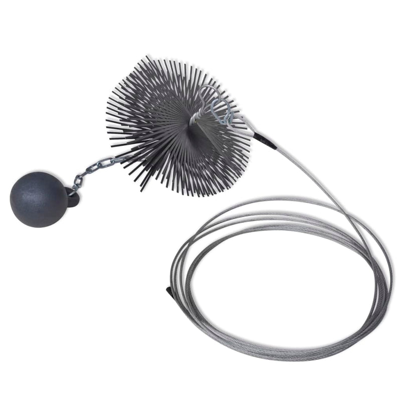 vidaXL Round Chimney Cleaning Brush Dia. 25 cm