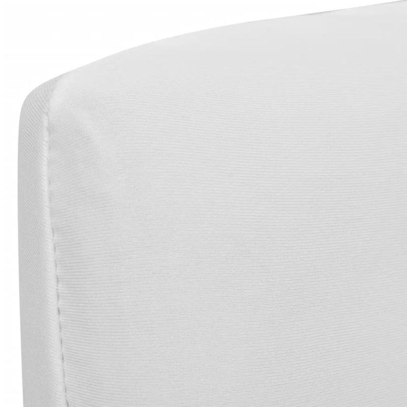 vidaXL 6 pcs White Straight Stretchable Chair Cover