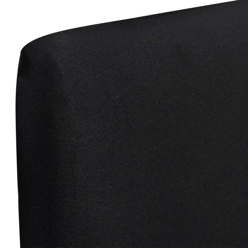 vidaXL 6 pcs Black Straight Stretchable Chair Cover