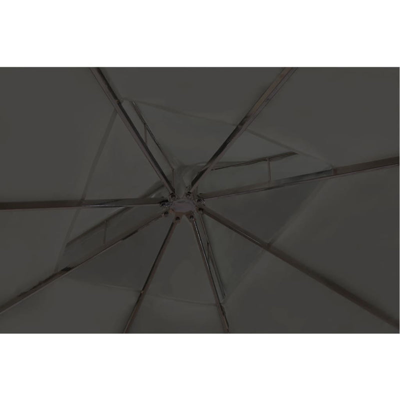 vidaXL Poly Rattan Gazebo with Dark Grey Roof 3 x 4 m