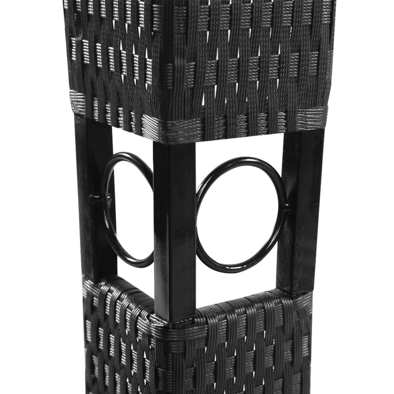 vidaXL Poly Rattan Gazebo with Dark Grey Roof 3 x 4 m