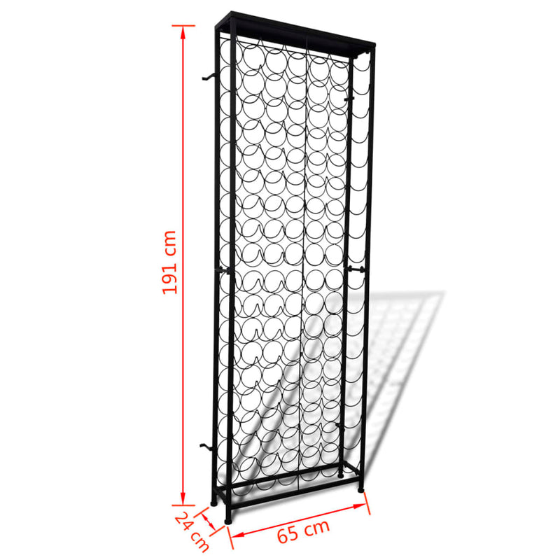 vidaXL Wine Rack for 108 Bottles Metal