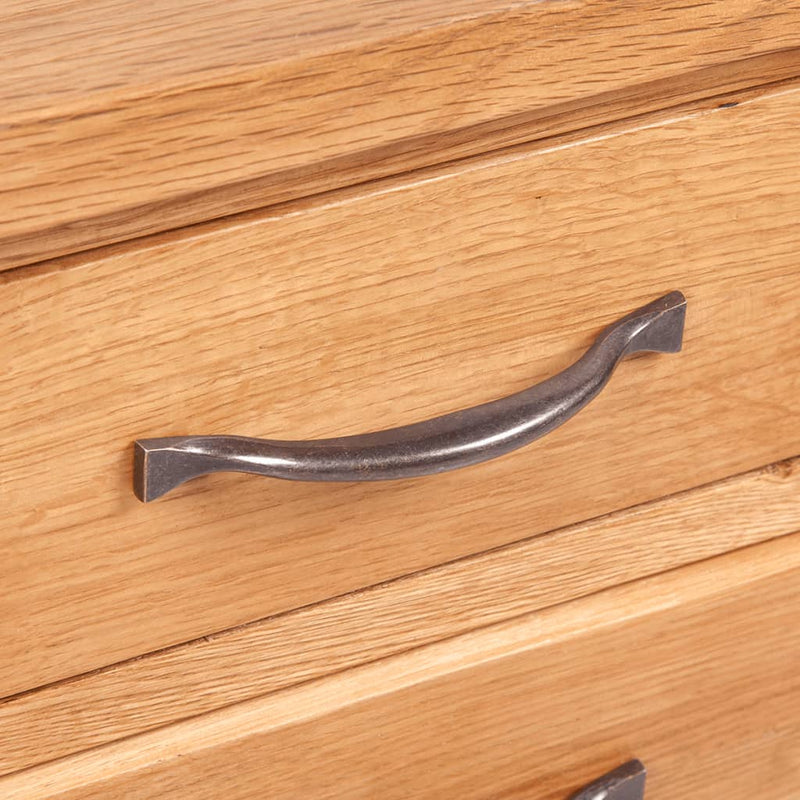 vidaXL Nightstand with 3 Drawers 40x30x54 cm Solid Oak Wood