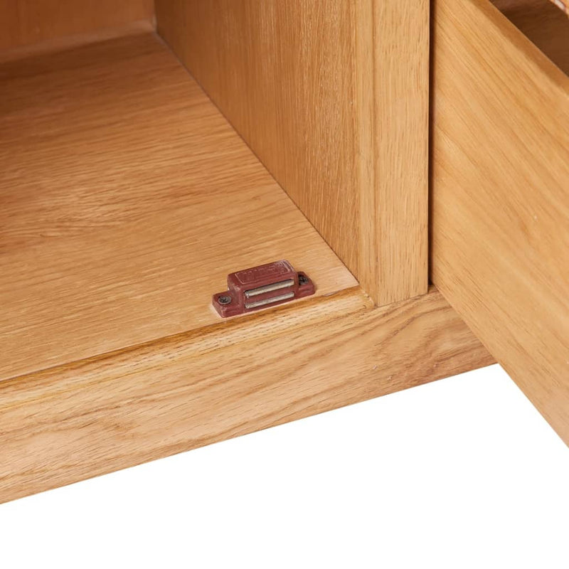 vidaXL Sideboard with 3 Drawers 110x33.5x70 cm Solid Oak Wood