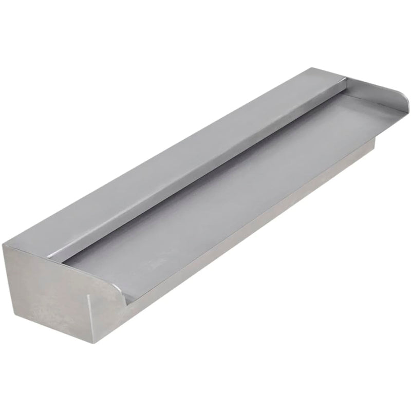 vidaXL Rectangular Waterfall Pool Fountain Stainless Steel 45 cm