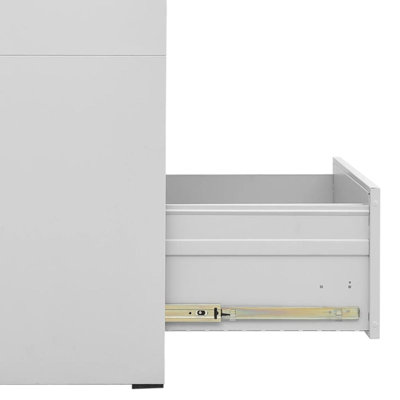 vidaXL Filing Cabinet Light Grey 46x62x102.5 cm Steel