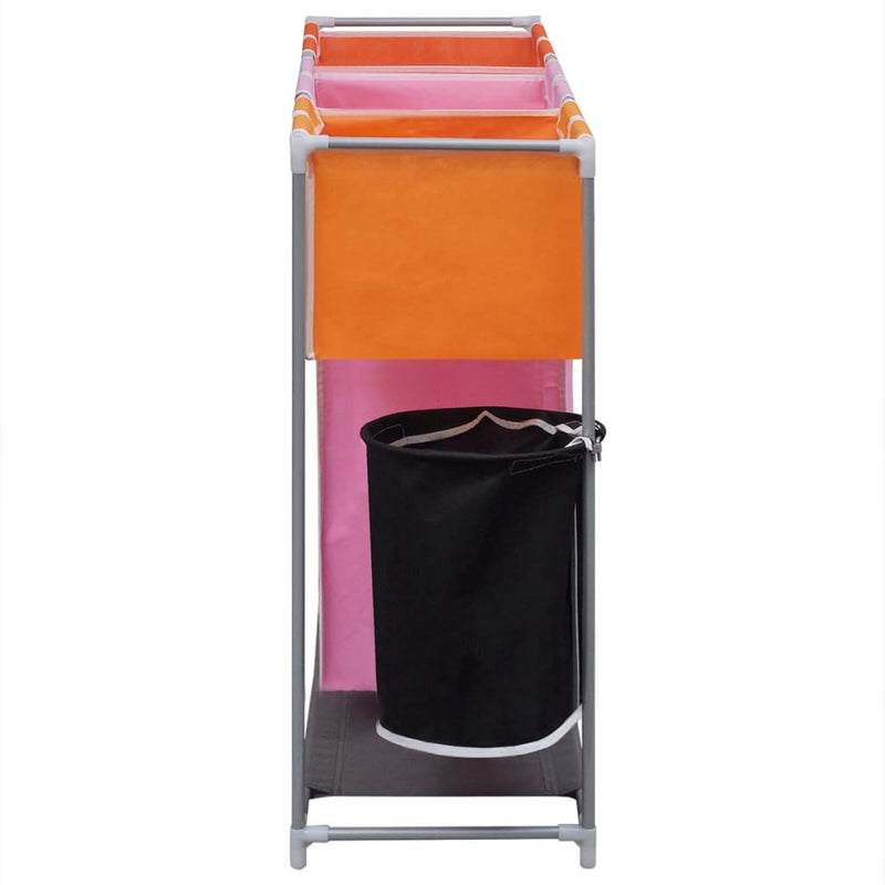 vidaXL 3-Section Laundry Sorter Hamper with a Washing Bin