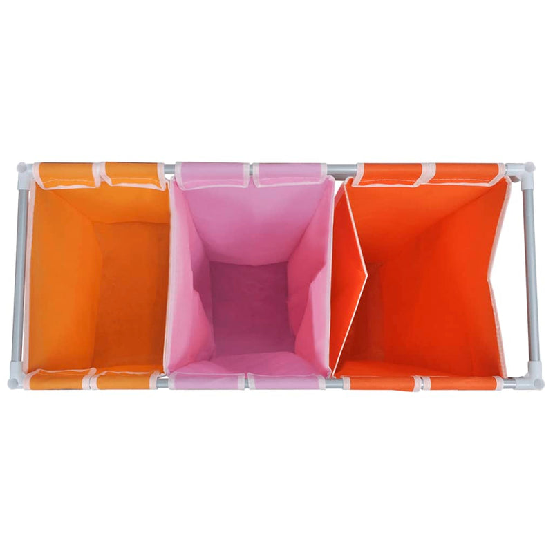 vidaXL 3-Section Laundry Sorter Hamper with a Washing Bin
