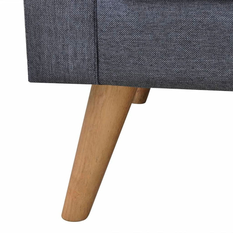 vidaXL Sofa 2-Seater Fabric Dark Grey
