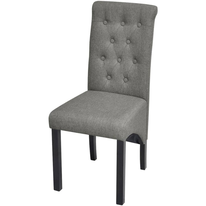 vidaXL Dining Chairs 2 pcs Light Grey Fabric