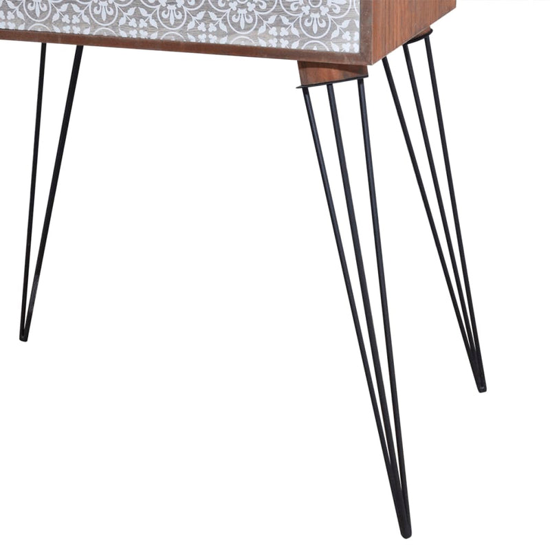 vidaXL Nightstand with 1 Drawer Rectangular Brown