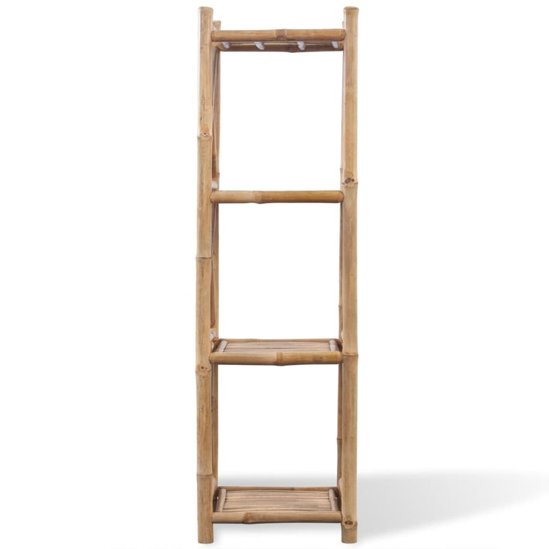 vidaXL 4-Tier Square Bamboo Shelf