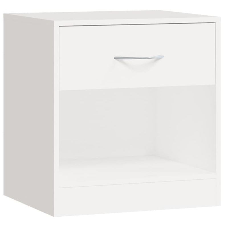 vidaXL Nightstand 2 pcs with Drawer White
