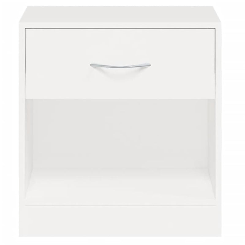vidaXL Nightstand 2 pcs with Drawer White