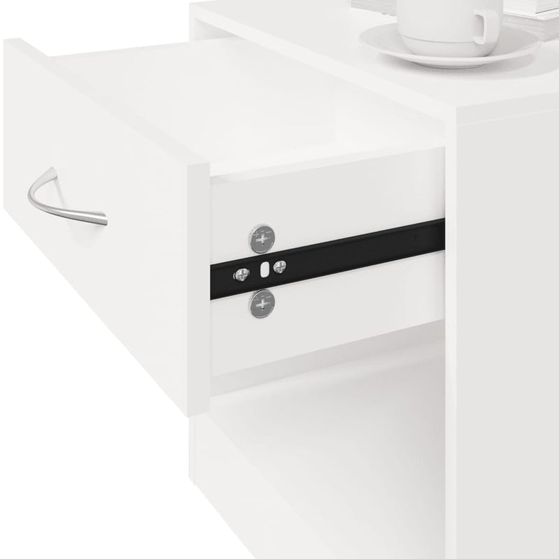 vidaXL Nightstand 2 pcs with Drawer White