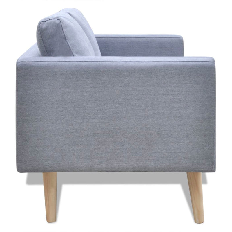 vidaXL Sofa Set 2-Seater and 3-Seater Fabric Light Grey