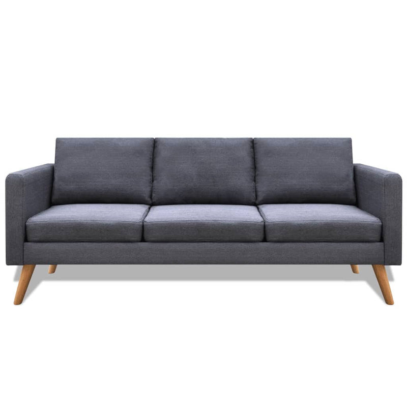 vidaXL Sofa Set 2-Seater and 3-Seater Fabric Dark Grey