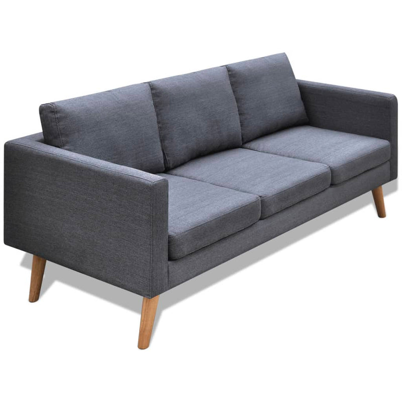 vidaXL Sofa Set 2-Seater and 3-Seater Fabric Dark Grey