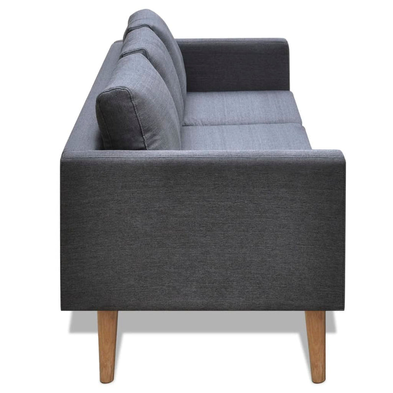 vidaXL Sofa Set 2-Seater and 3-Seater Fabric Dark Grey