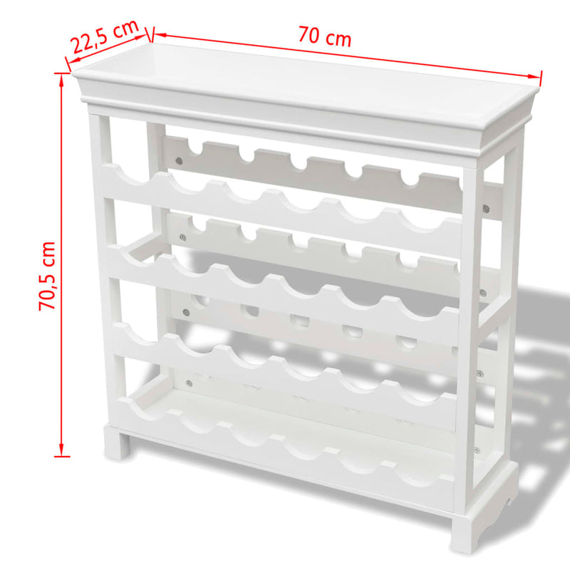 vidaXL Wine Cabinet "Abreu" White